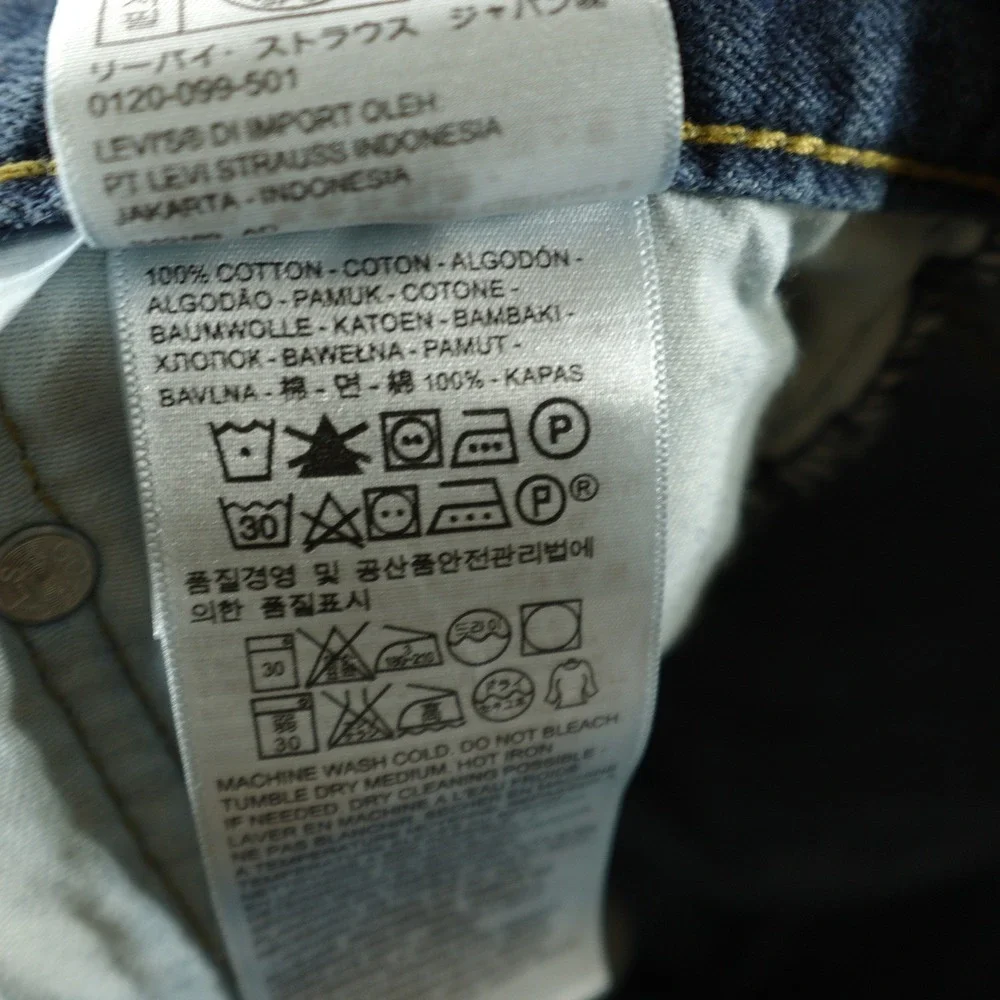 Levi's 559 Jeans Mens 36x34 Blue Relaxed Straight Leg Medium Wash Denim